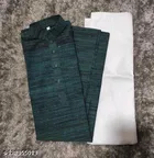 Khadi Cotton Solid Kurta with Pyjama for Men 