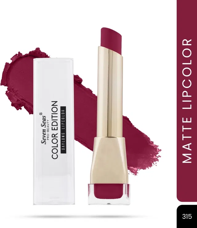Seven Seas Lipstick for Women, Maroon (3.5g)