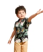 Cotton Blend Printed Shirt For Boys, Mendi 