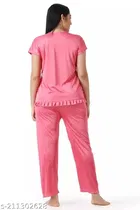 Satin Nightsuit Set for Women 