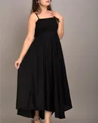 Satin Solid Gown for Women 