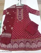 Printed Rayon Kurta Set for Women 