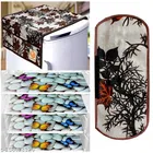 KANUSHI Industries® 1Pc Fridge Cover for Top with 6 Utility Pockets + 1 Handles Covers + 4 Fridge Mats 