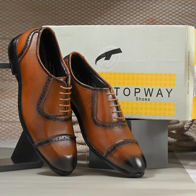 Formal Shoes for Men (Tan, 9)