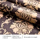 PVC Venyl Wall Sticker Wallpaper, Brown 