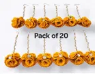 Bridal Artificial Flower Floral Jewellery Set, Yellow