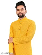 Embellished Mandarin Neck Kurta for Men 