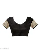 Litchi Silk Zari Woven Saree for Women, Black 