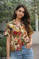 Floral Print Shirt Top for Women 