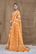 Silk Woven Design Saree for Women, Orange 