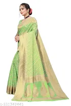 Chanderi Cotton Zari Woven Saree for Women 