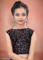 Lycra Solid Saree for Girls 