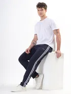 Cotton Blend Regular Fit Track Pants for Men 