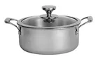 Stainless Steel Casserole with Glass Lid 