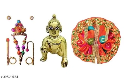 Fabric Laddu Gopal Statue (Multi)