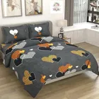 Glace Cotton Printed Double Bedsheet with Two Pillow Covers 