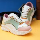 Casual Shoes for Women (Green & Baby Pink, 4)