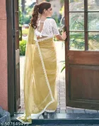 Net Embellished Saree for Women 