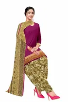 शारदा क्रिएशन क्रेप फ्लोरल प्रिंट सलवार सूट अस्टीचड 