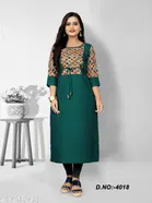 Cotton Blend Printed Kurti for Women 