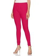 Rupa Cotton Lycra  CHURIDAR LEGGINGS for women, Hot Pink (Free Size)