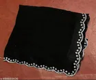Georgette Embellished Saree For Women, Black