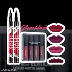 36H 2 Pcs Eyeliner with 4 Pcs Liquid Lipstick, Multicolor, Set of 2