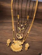 Combo of 4 Pcs Mangalsutras with Earrings Set for Women 