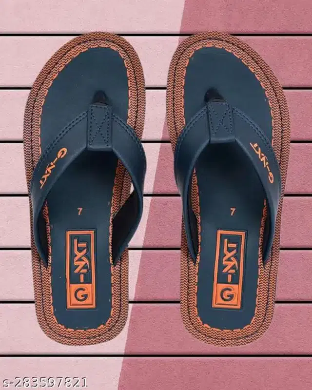 Flipflops for Men (Navy Blue, 7)