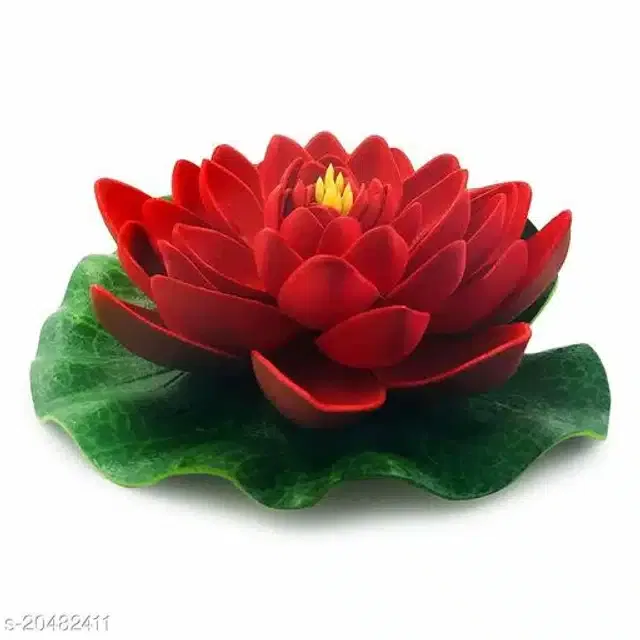 Polyester Artificial Lotus Flower (Pink & Green)