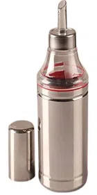 Stainless Steel Oil Dispenser Bottle with Lid (Silver, 1000 ml)