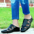 Sandals for Men (Black, 6)