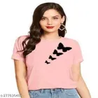 Cotton Blend Printed T-shirt for Women 