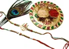 Combo of 2 Pcs Rakhi with 4.5 inch Plate 