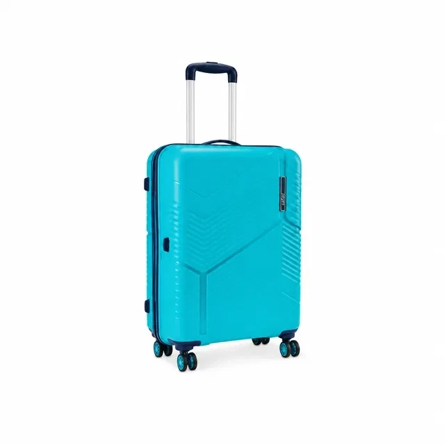 Safari Carter Pro CM 22 Inch [Small] Cabin Trolley Bag with 360° Spinner 8 Wheels, Cyan