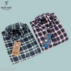 Cotton Blend Checked Shirts for Men, Multicolor 
