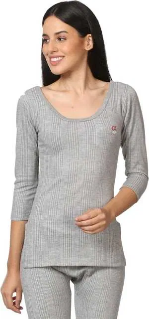 Quilted Premium Thermal Top for Women (Grey, 110 cm) (MS-034)