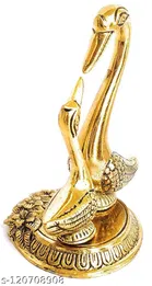 Pewter Kissing Duck Showpiece, Set of 2 