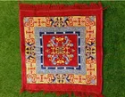 Velvet Printed Pooja Mat (Multicolor, 2×2 feet)