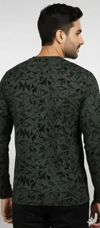 Polyester T-shirt for Men, Olive Green 