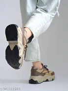 Shoetopia Girls Sneakers Brown 