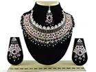 [Green] Rose Gold Uncut Kundan Choker Set for Women 