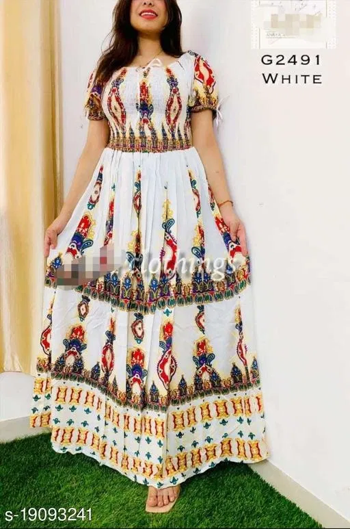 Gown for Women (White, L)