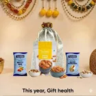 Gourmia Roasted Almonds 100 g , Navguni Nutty Mix 30 g , Navguni Roasted & Salted Pistachios 25 g , Designer Potli
