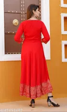 Rayon Printed Kurti for Women 