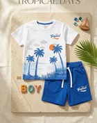 Cotton Blend Boys Clothing Set 