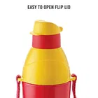 CELLO Puro Junior 600 Hot Wheel Print Plastic Water Bottle 470ml, Red & Yellow