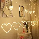 Plastic 130 LED Heart Shape String Lights (Yellow, 2.5 m)