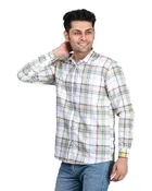 Poly Cotton Full Sleeves Chequered Shirt for Men 