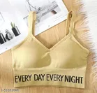 Viscose Rayon Sports Bra for Women, Yellow 